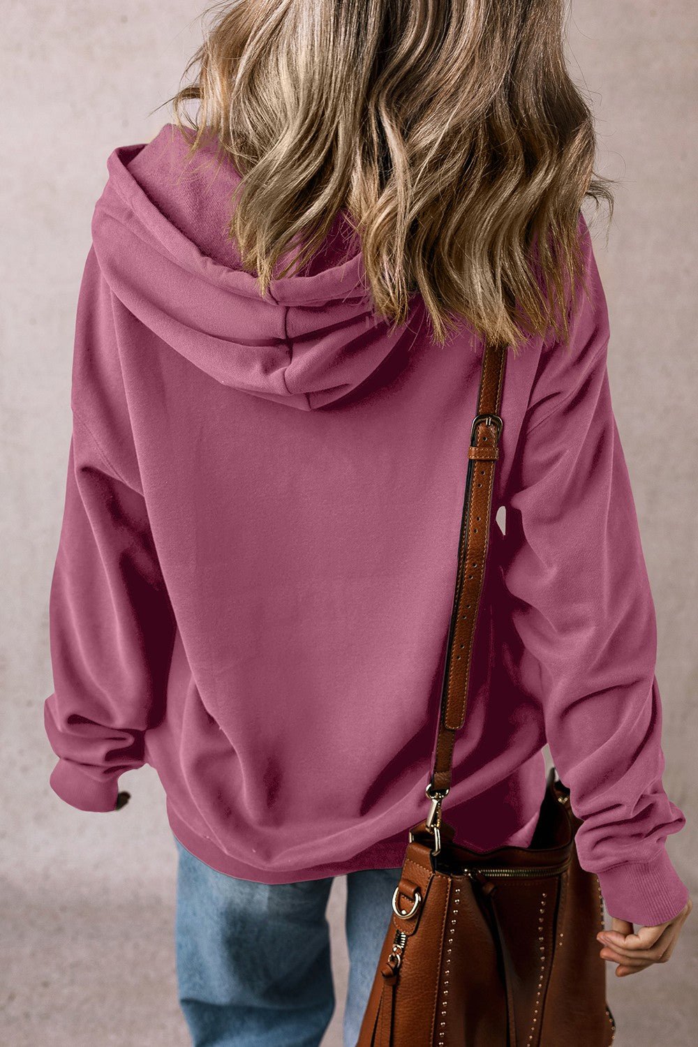 Drawstring Pocketed Long Sleeve Hoodie - Rochelle's House LLC