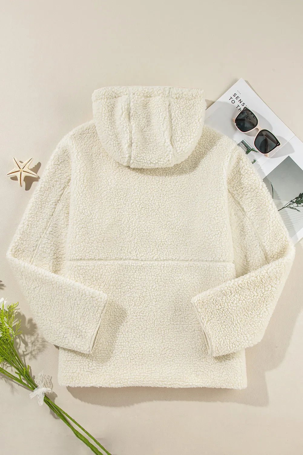 Drawstring Zip Up Long Sleeve Hooded Jacket - Rochelle's House LLC