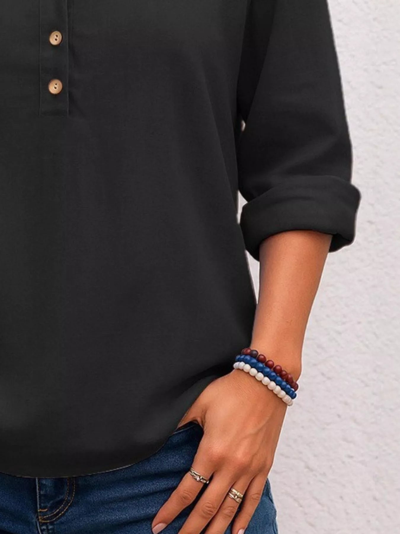 Lifestyle image of product styled for a chic daytime look