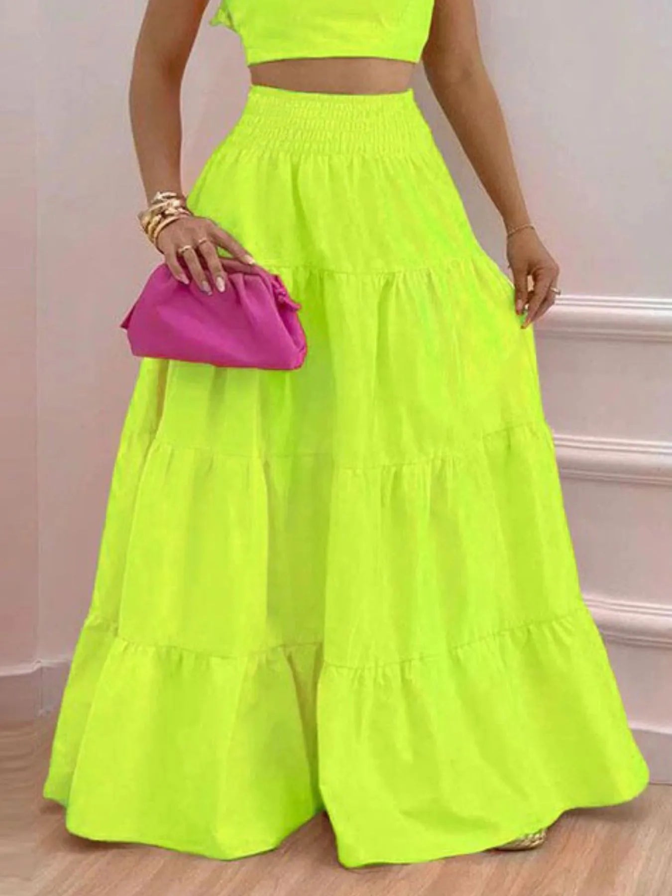 Lifestyle image of product styled for a chic daytime look