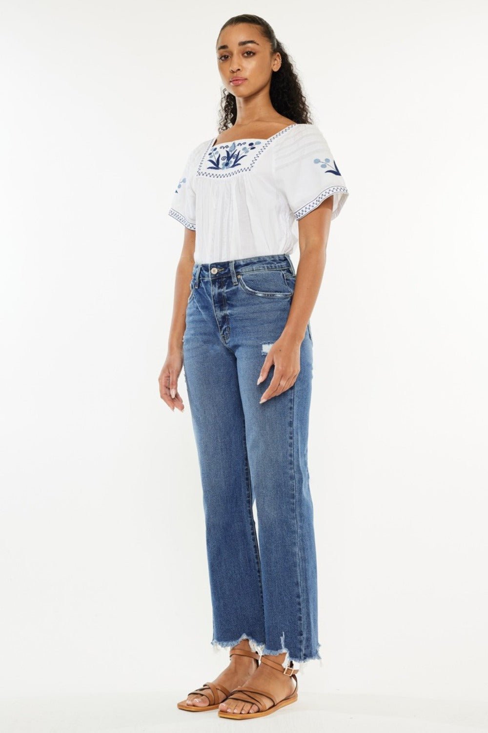 Kancan Full Size High Rise Slim Wide Leg Jeans - Rochelle's House LLC