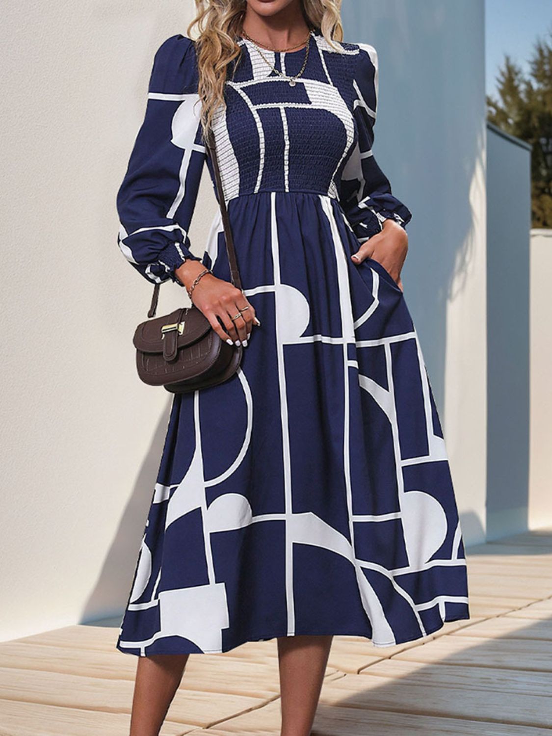 Lifestyle image of product styled for a chic daytime look