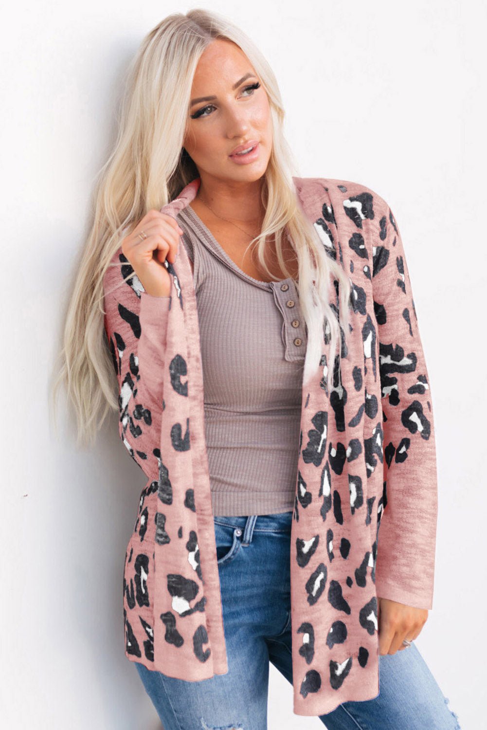 Printed Long Sleeve Cardigan - Rochelle's House LLC
