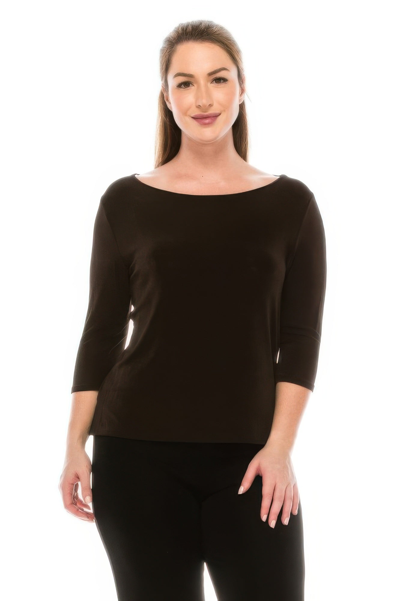 Quarter Sleeve Solid Acetate Top - Rochelle's House LLC