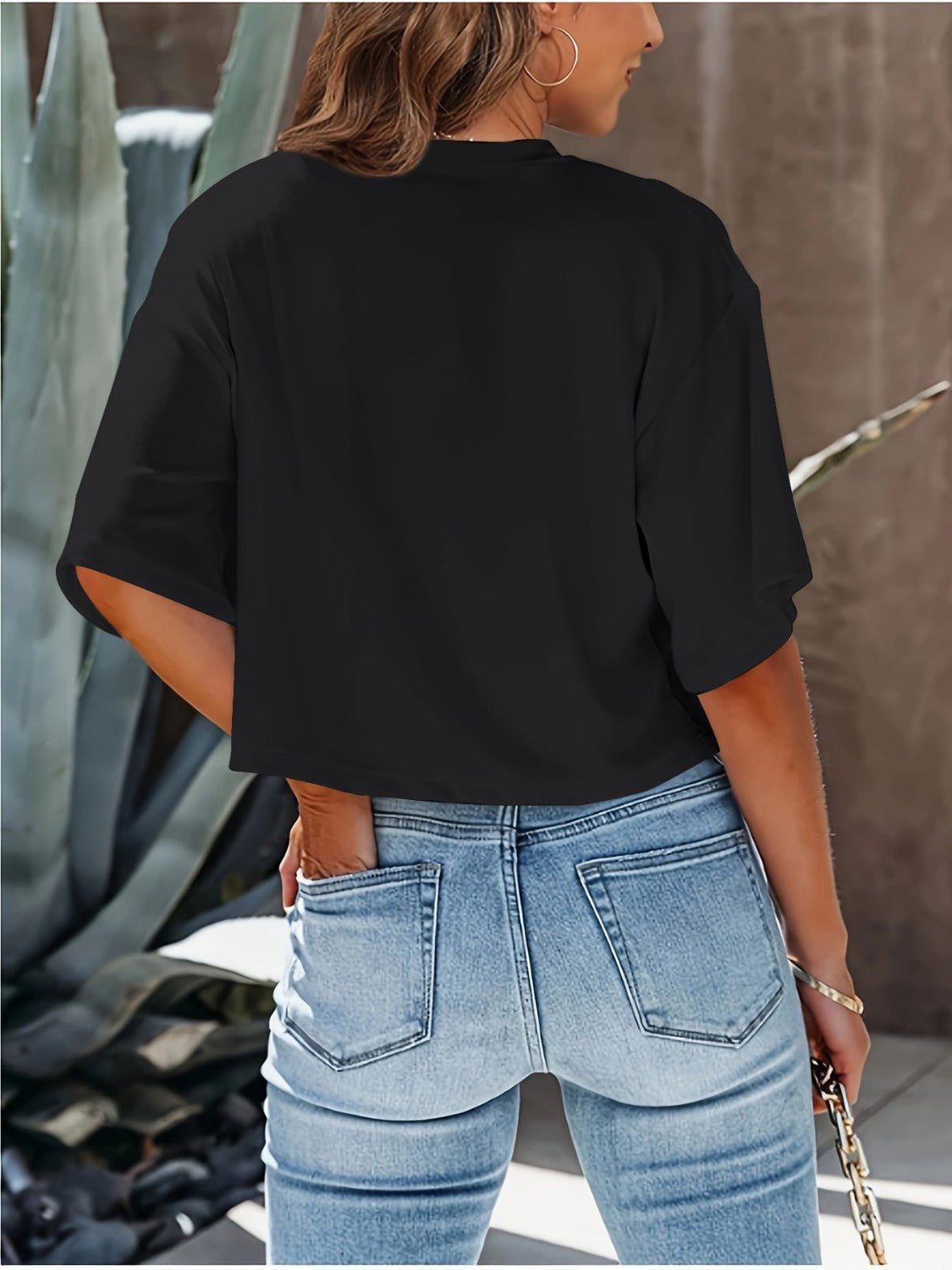 Round Neck Half Sleeve T-Shirt - Rochelle's House LLC