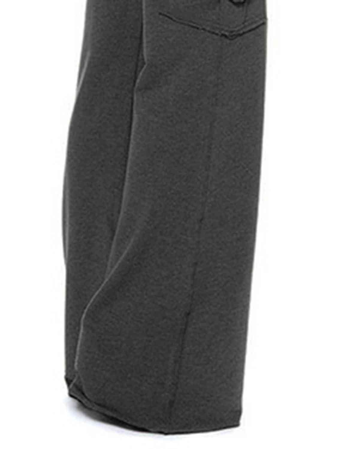 Mid Waist Pants with Pockets - Rochelle's House LLC