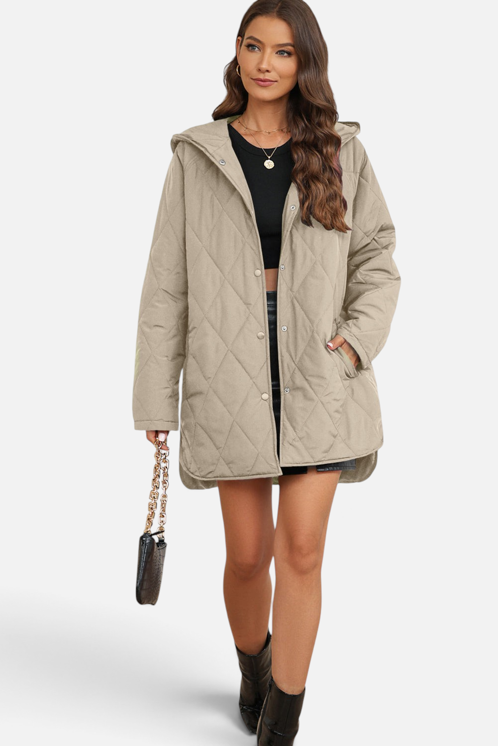 Lifestyle image of product styled for a chic daytime look