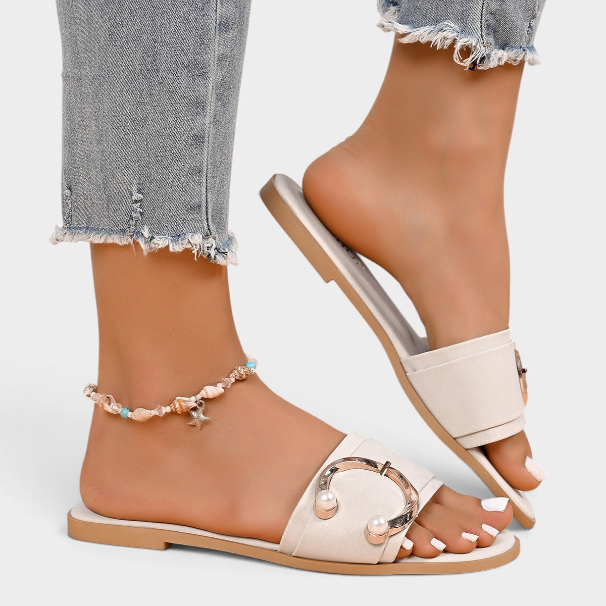 Buckle Decor Open Toe Sandals