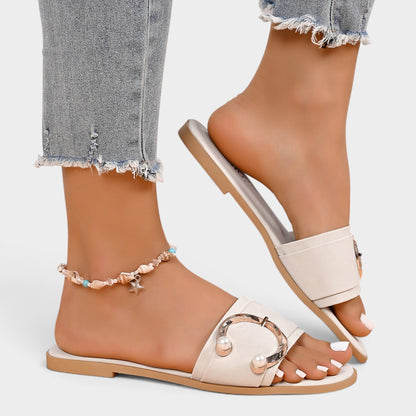 Buckle Decor Open Toe Sandals