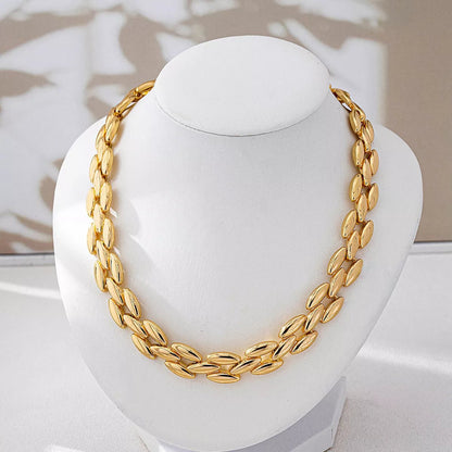 18K Gold - Plated Chunky Necklace - Rochelle's House LLC