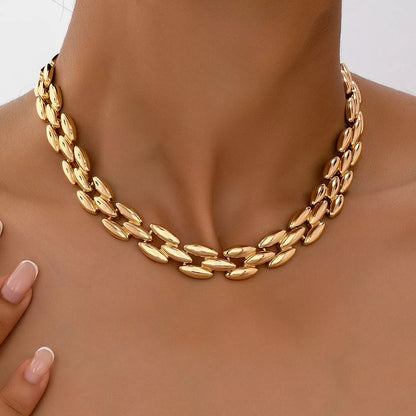 18K Gold - Plated Chunky Necklace - Rochelle's House LLC