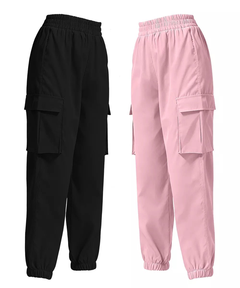 2 Piece Elastic Waist Cargo Pants - Rochelle's House LLC