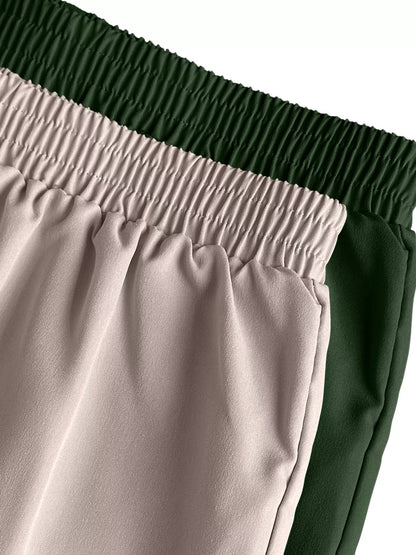 2 Piece Elastic Waist Cargo Pants - Rochelle's House LLC