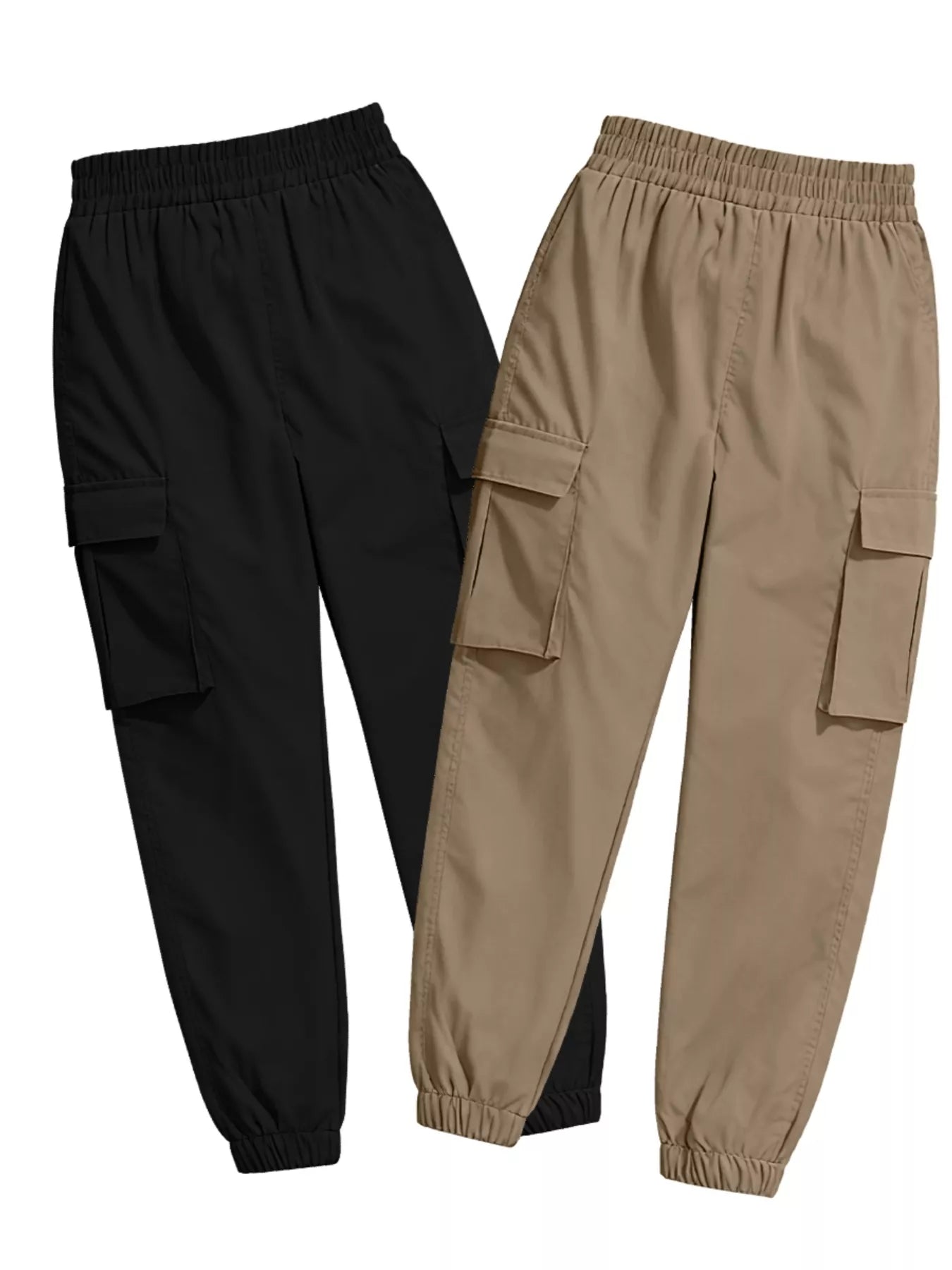 2 Piece Elastic Waist Cargo Pants - Rochelle's House LLC