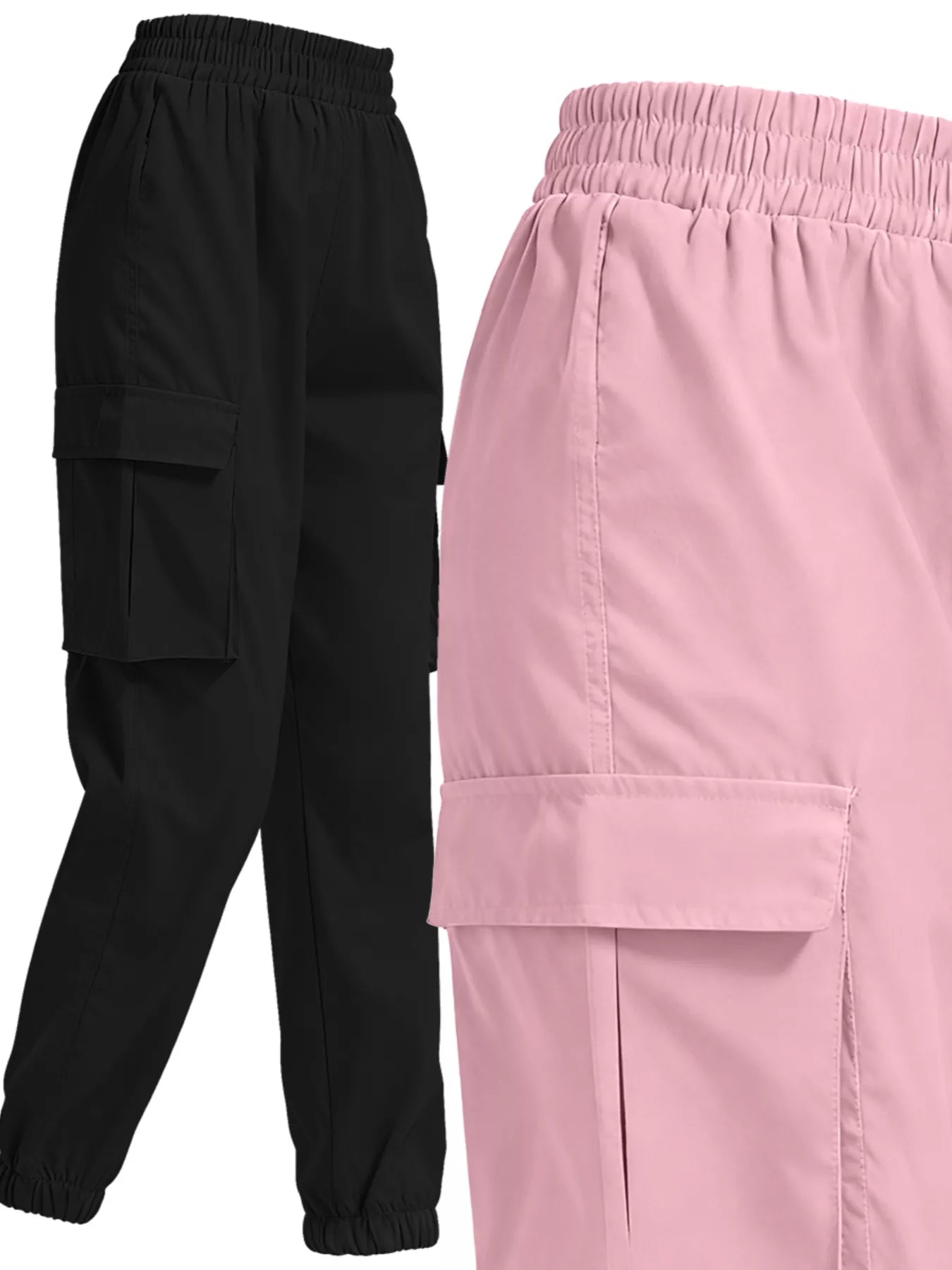 2 Piece Elastic Waist Cargo Pants - Rochelle's House LLC
