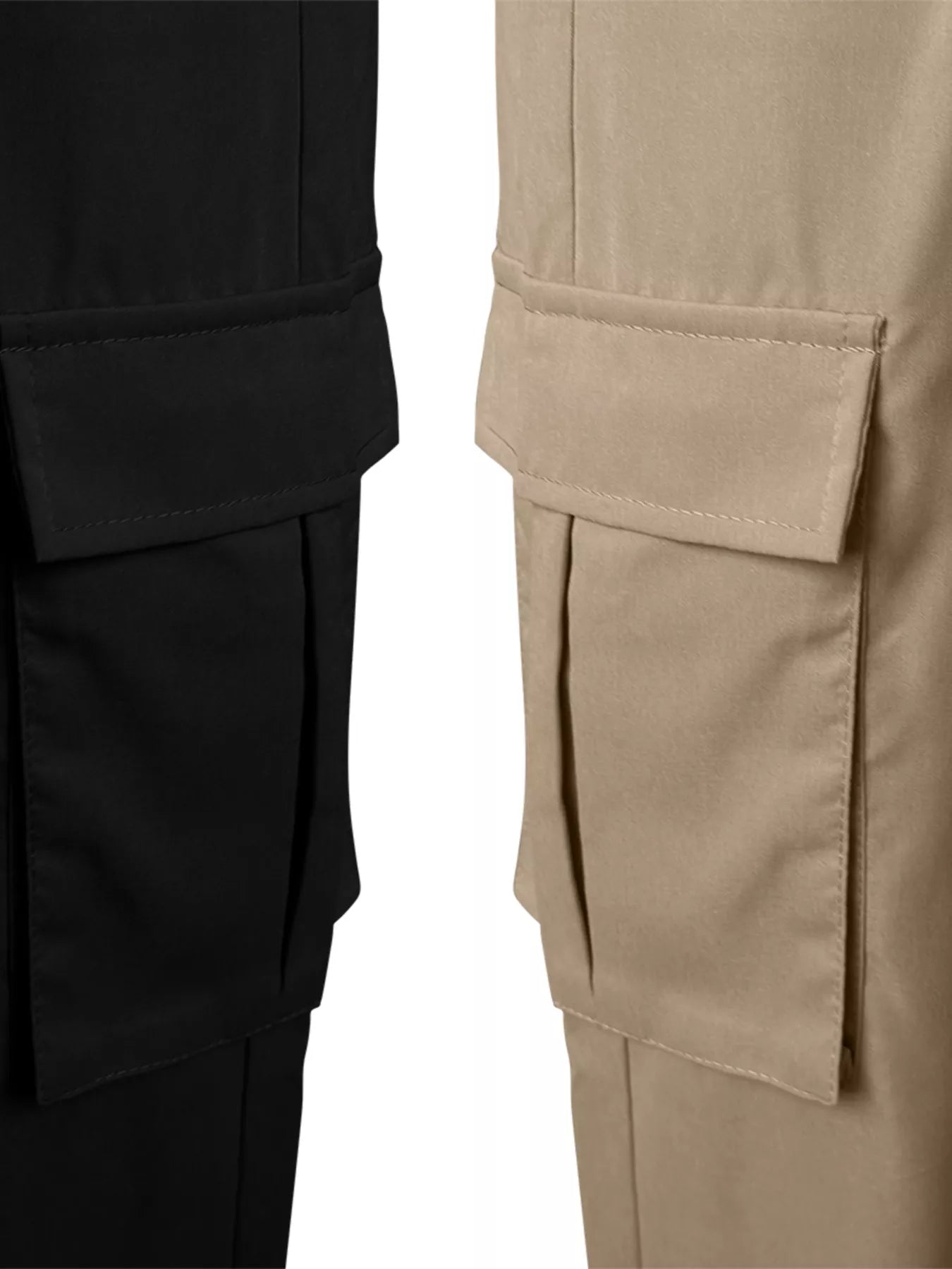 2 Piece Elastic Waist Cargo Pants - Rochelle's House LLC
