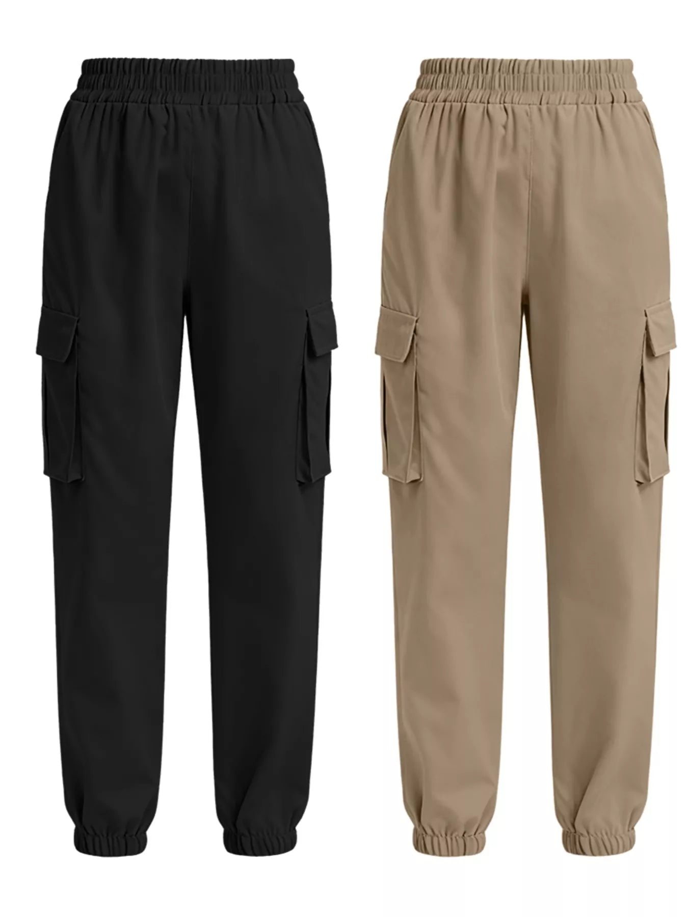 2 Piece Elastic Waist Cargo Pants - Rochelle's House LLC