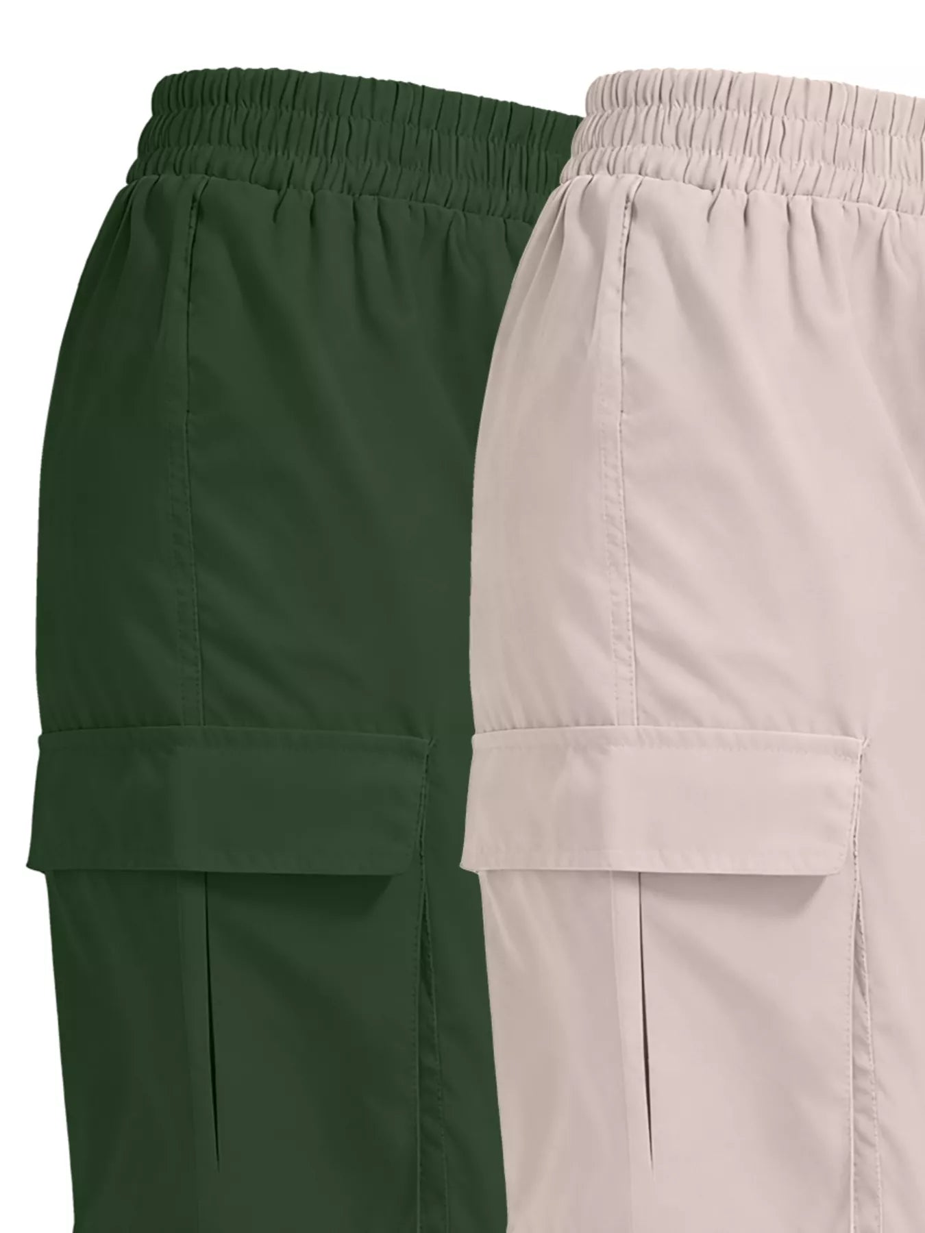 2 Piece Elastic Waist Cargo Pants - Rochelle's House LLC