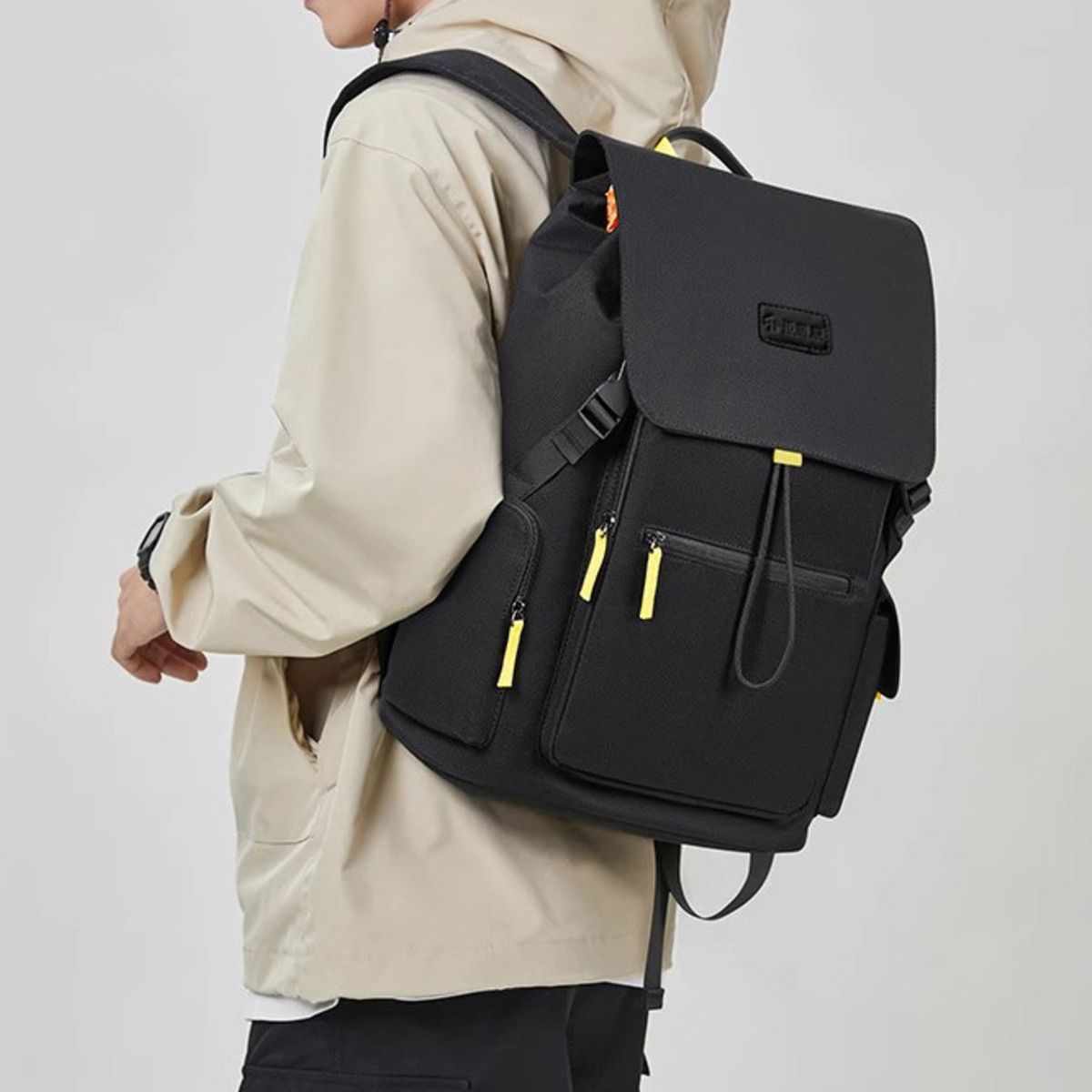 Latch Over Backpack Flap-Over Backpack Bag