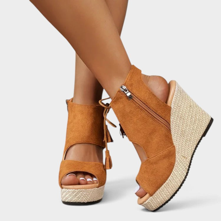 Peep Toe Wedge Sandals
