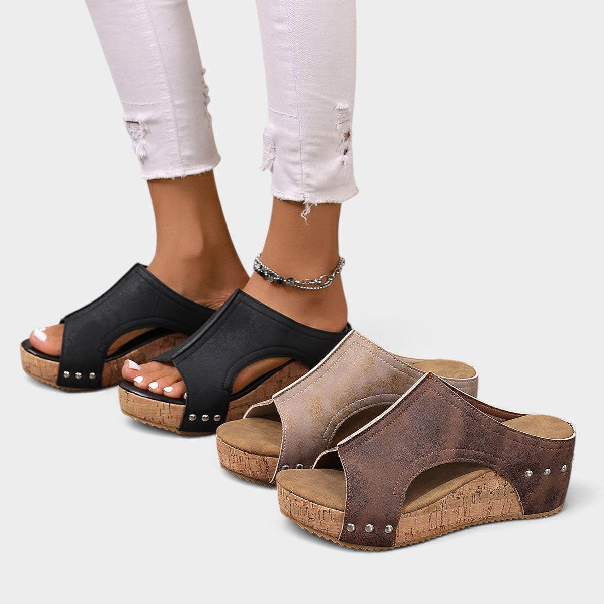 Open Toe Wedge Sandals