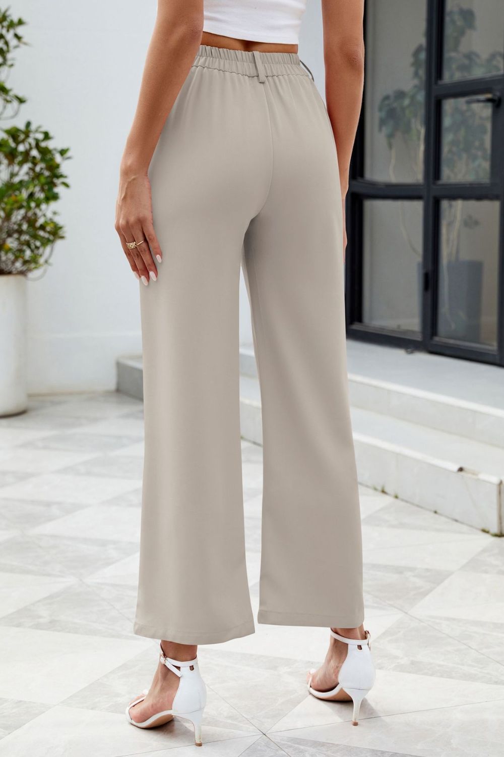 Pocketed High Waist Pants