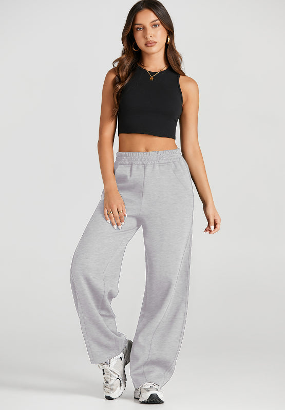 Elastic Waist Sweatpants with Pockets