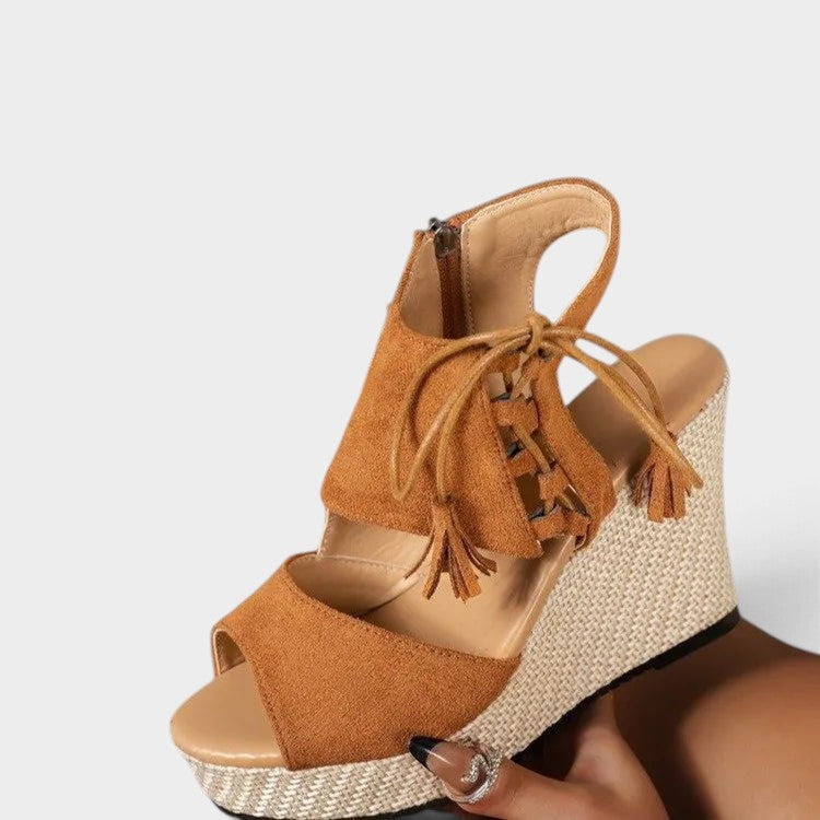 Peep Toe Wedge Sandals
