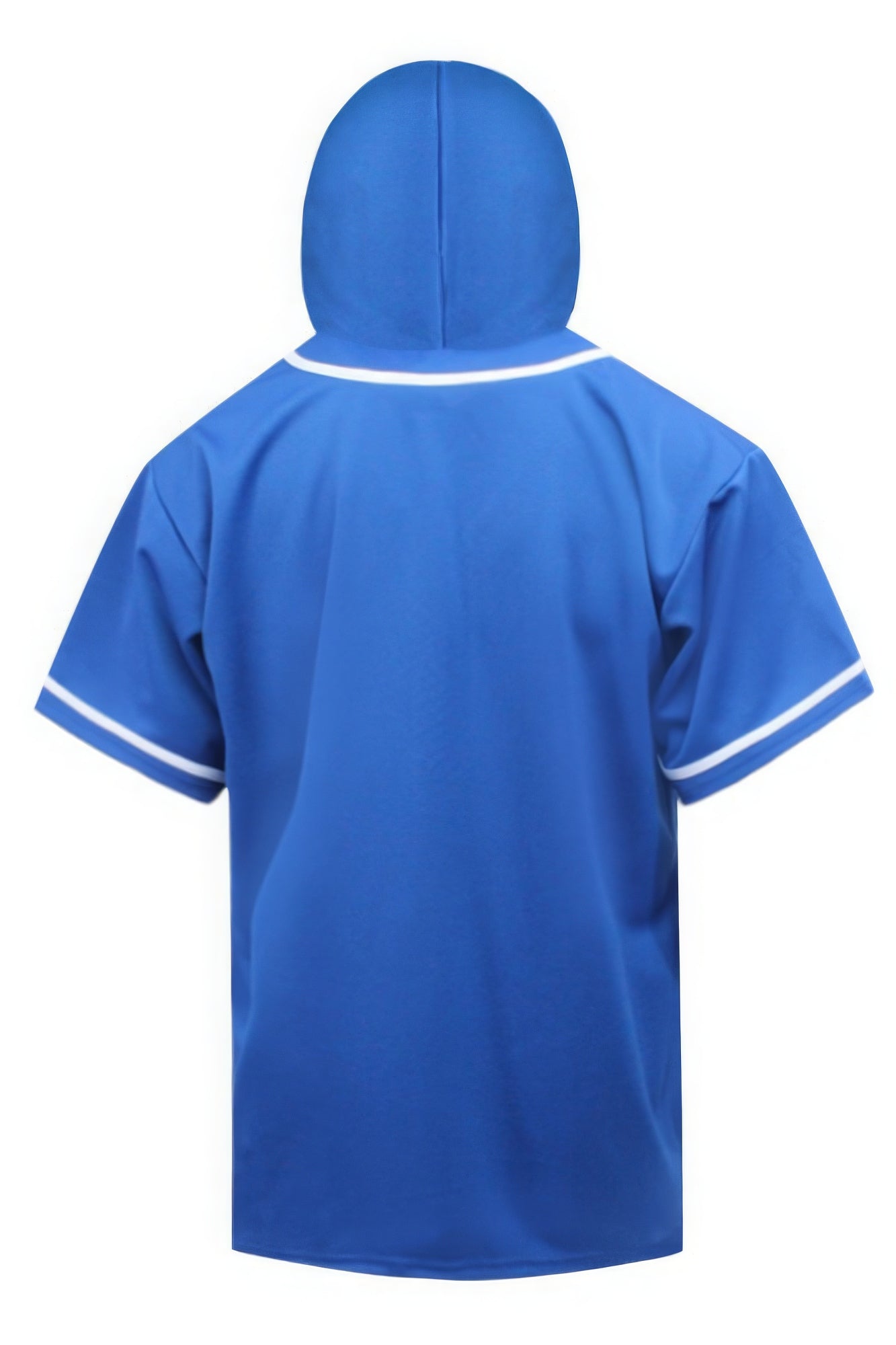 Royal Blue Hooded Baseball Jersey