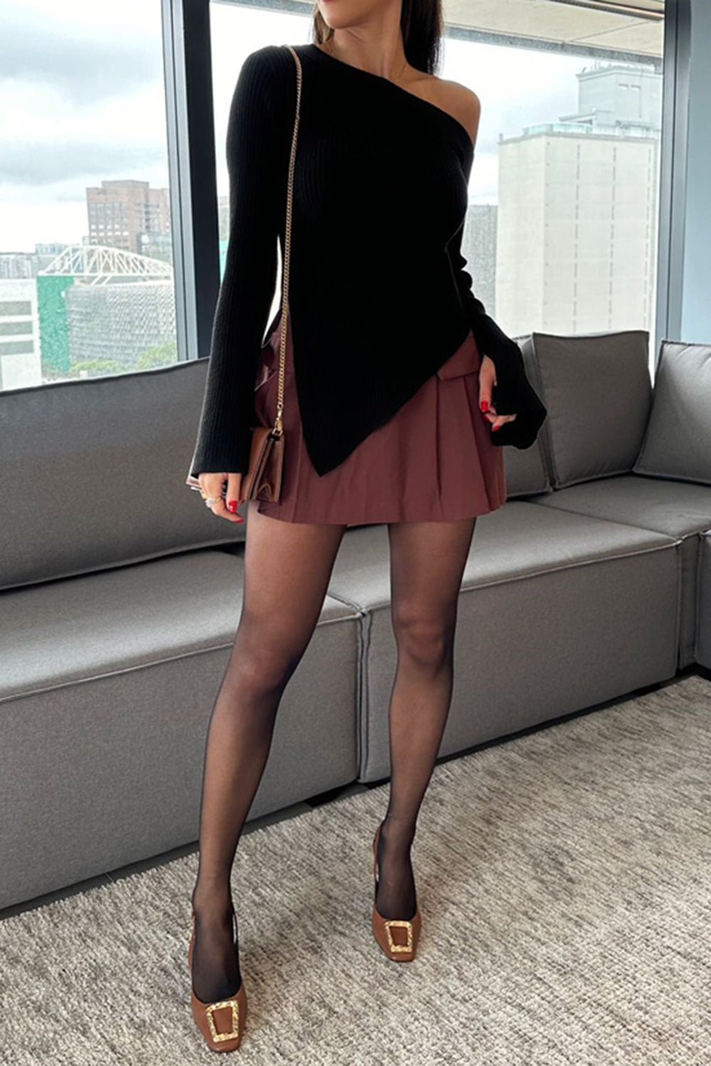 Lifestyle image of product styled for a chic daytime look