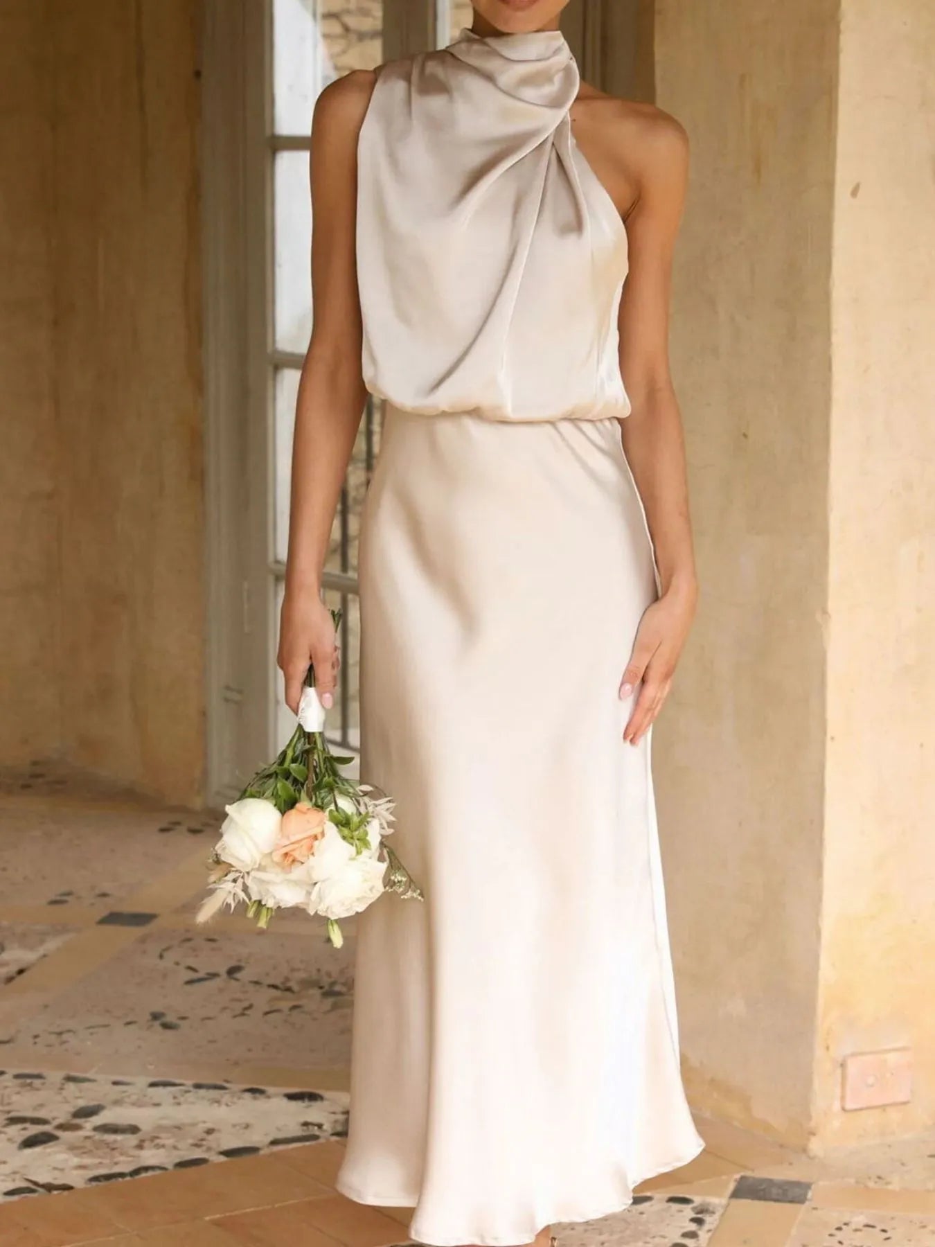Back view of product with easy, flowy drape