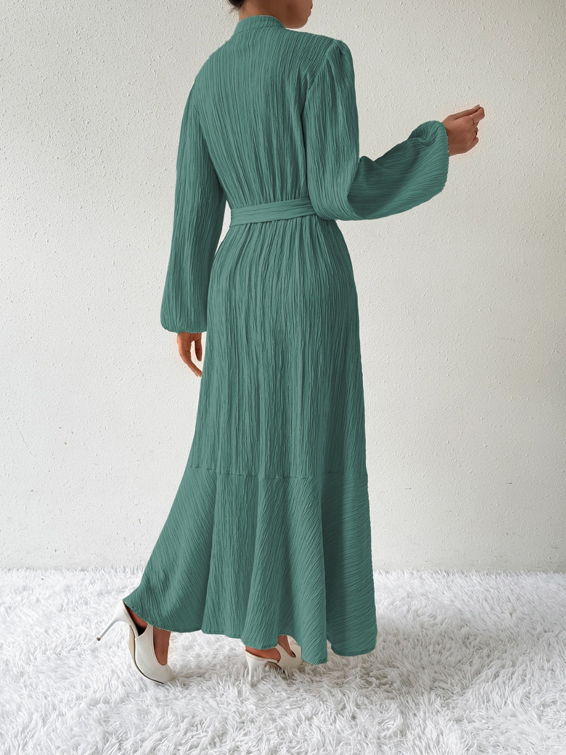 Honey Tie Waist Long Sleeve Dress