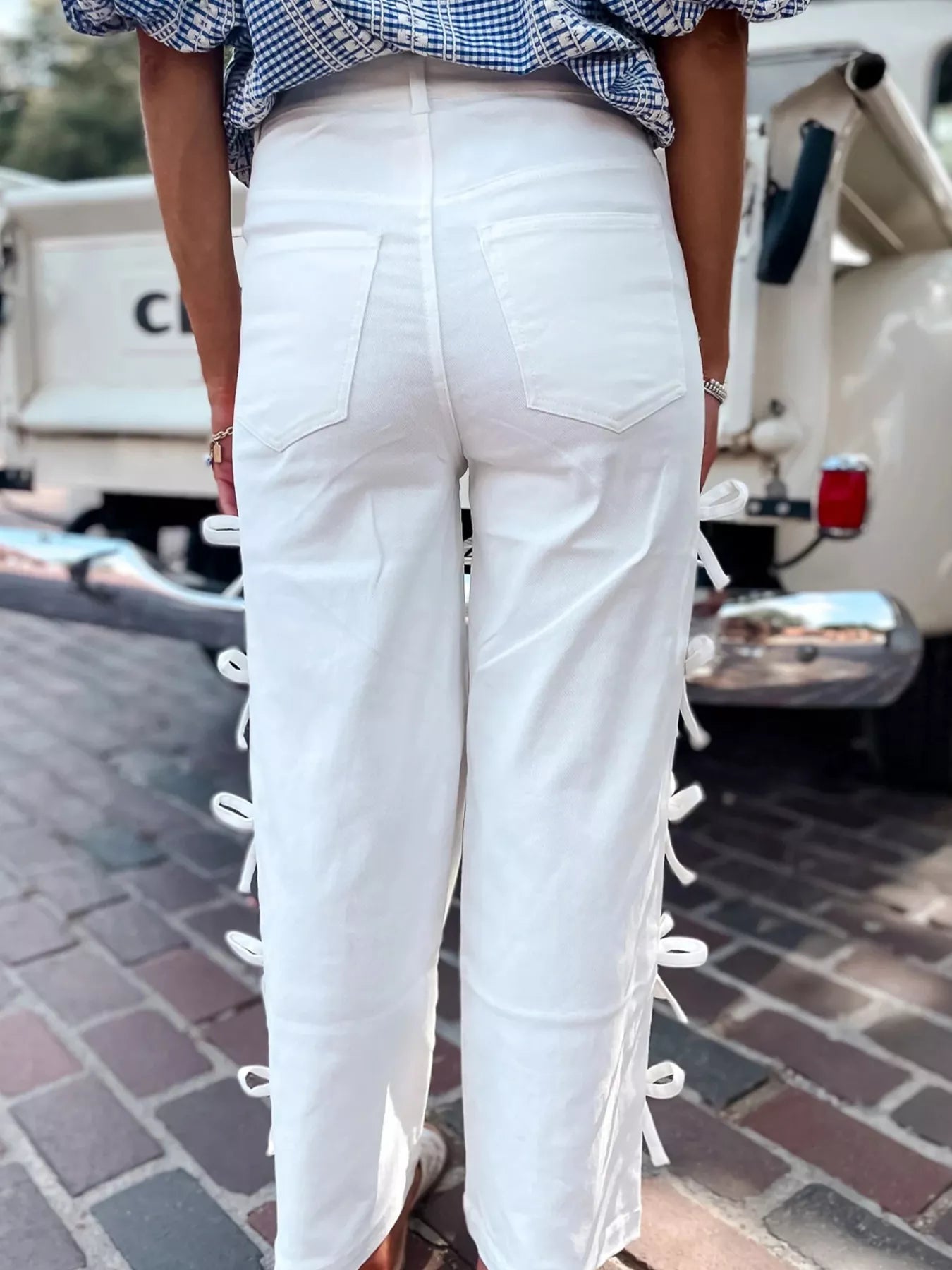 Bow - Accented Wide - Leg Pants - Rochelle's House LLC