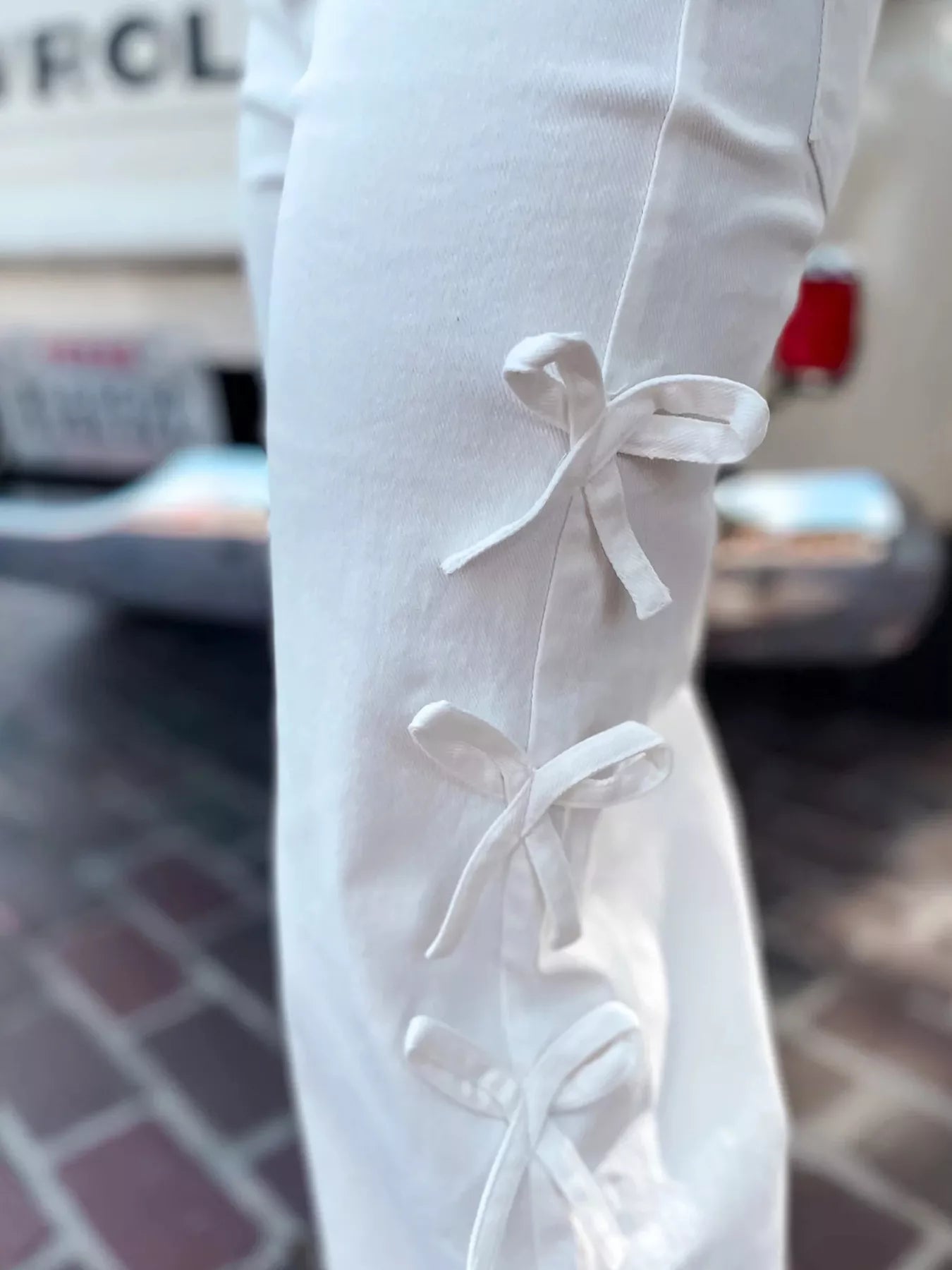 Bow - Accented Wide - Leg Pants - Rochelle's House LLC