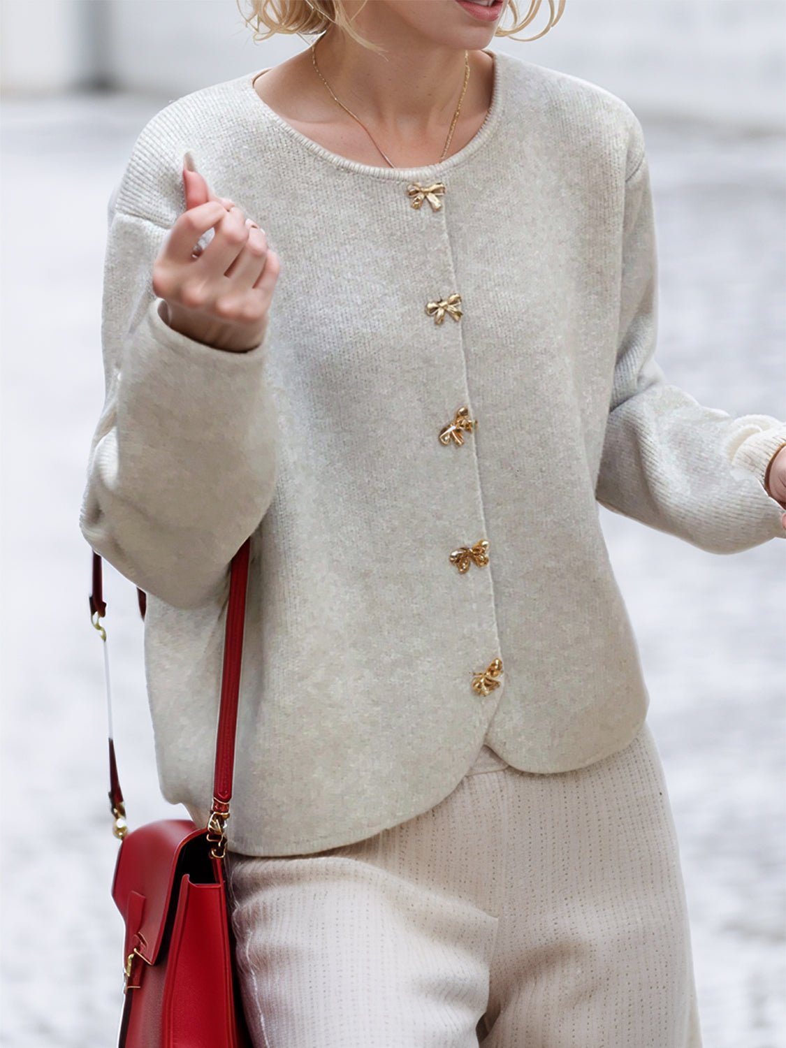 Lifestyle image of product styled for a chic daytime look