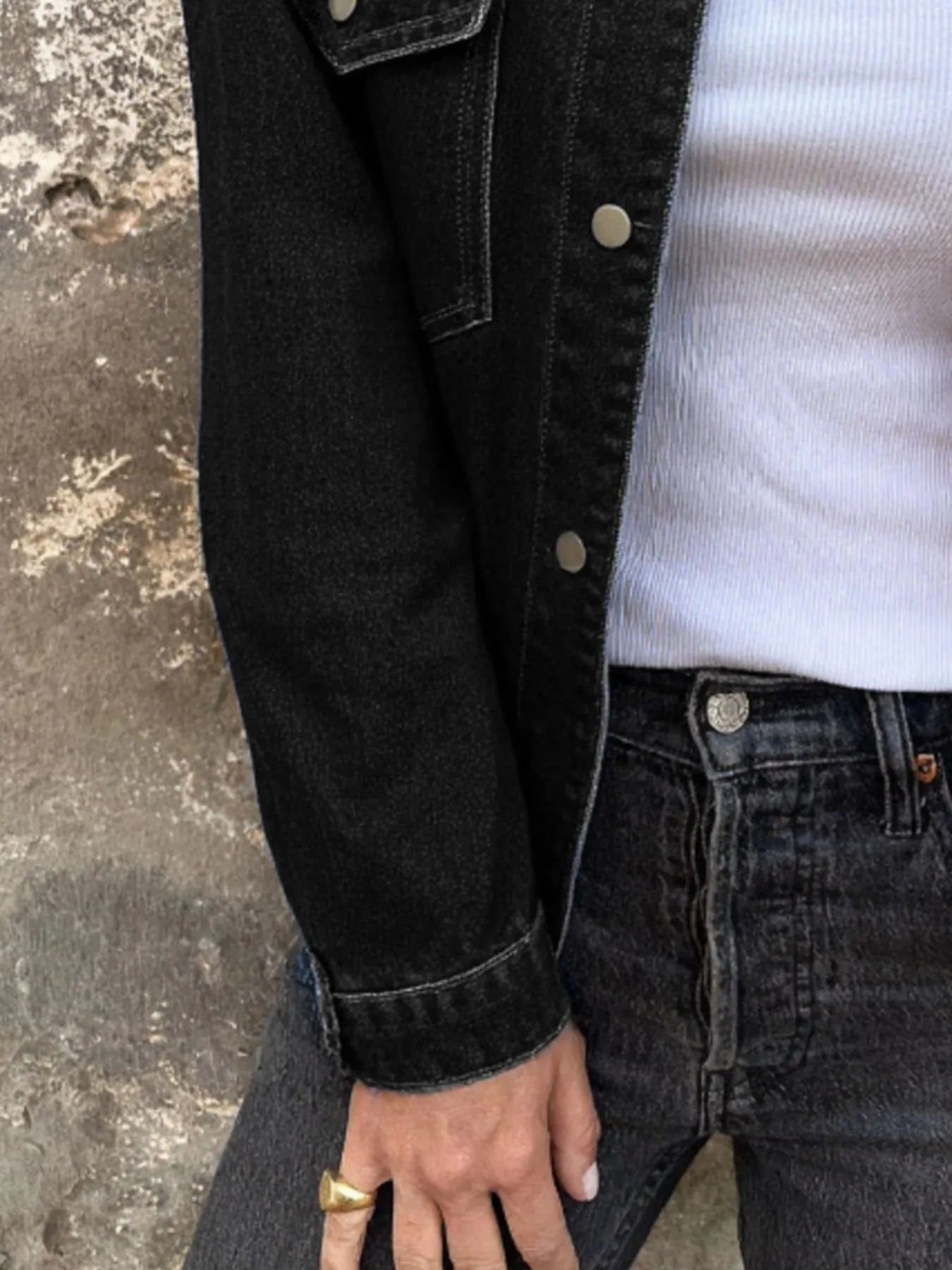 Lifestyle image of product styled for a chic daytime look