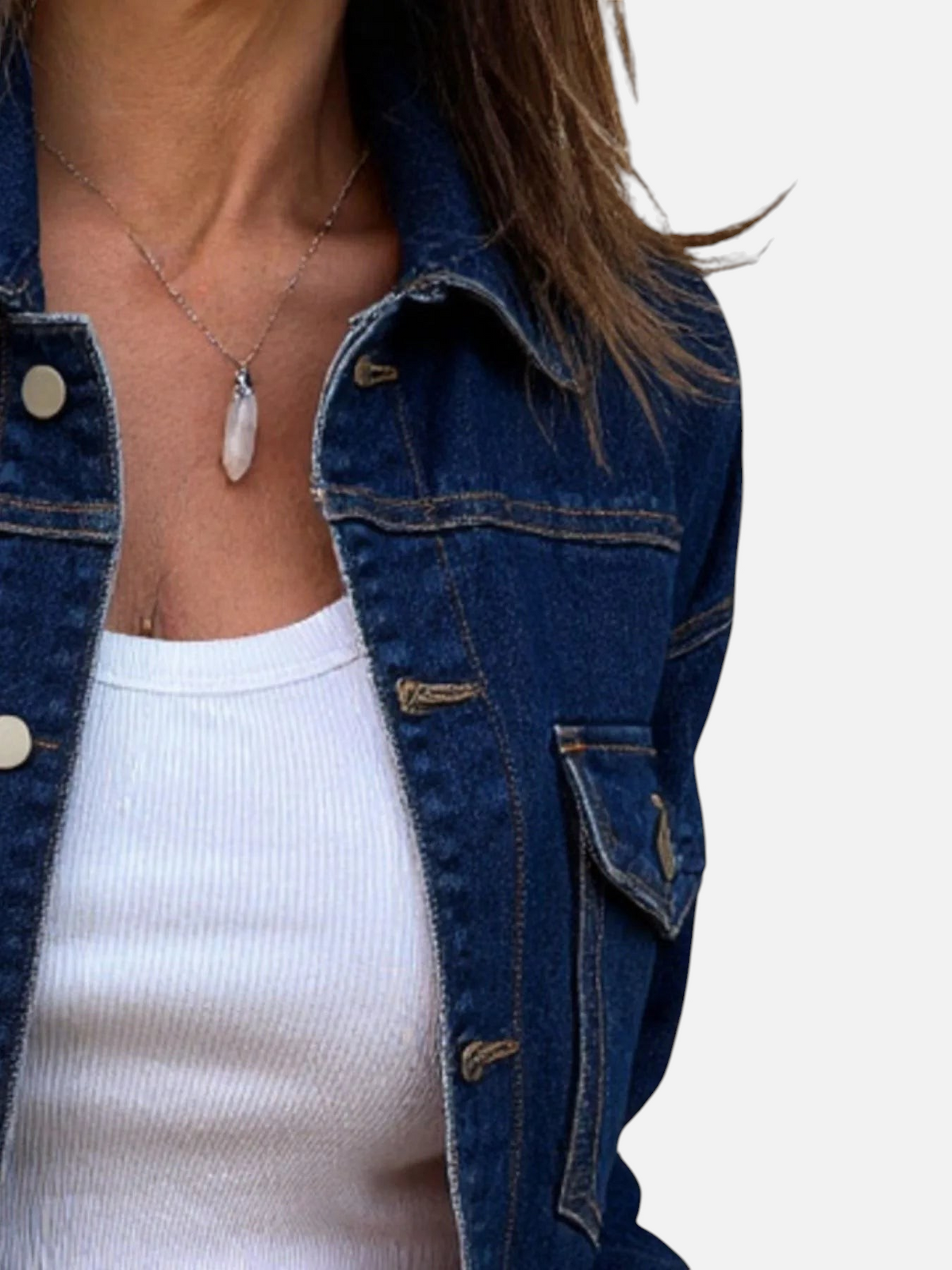 Side view of product highlighting flattering shape and movement