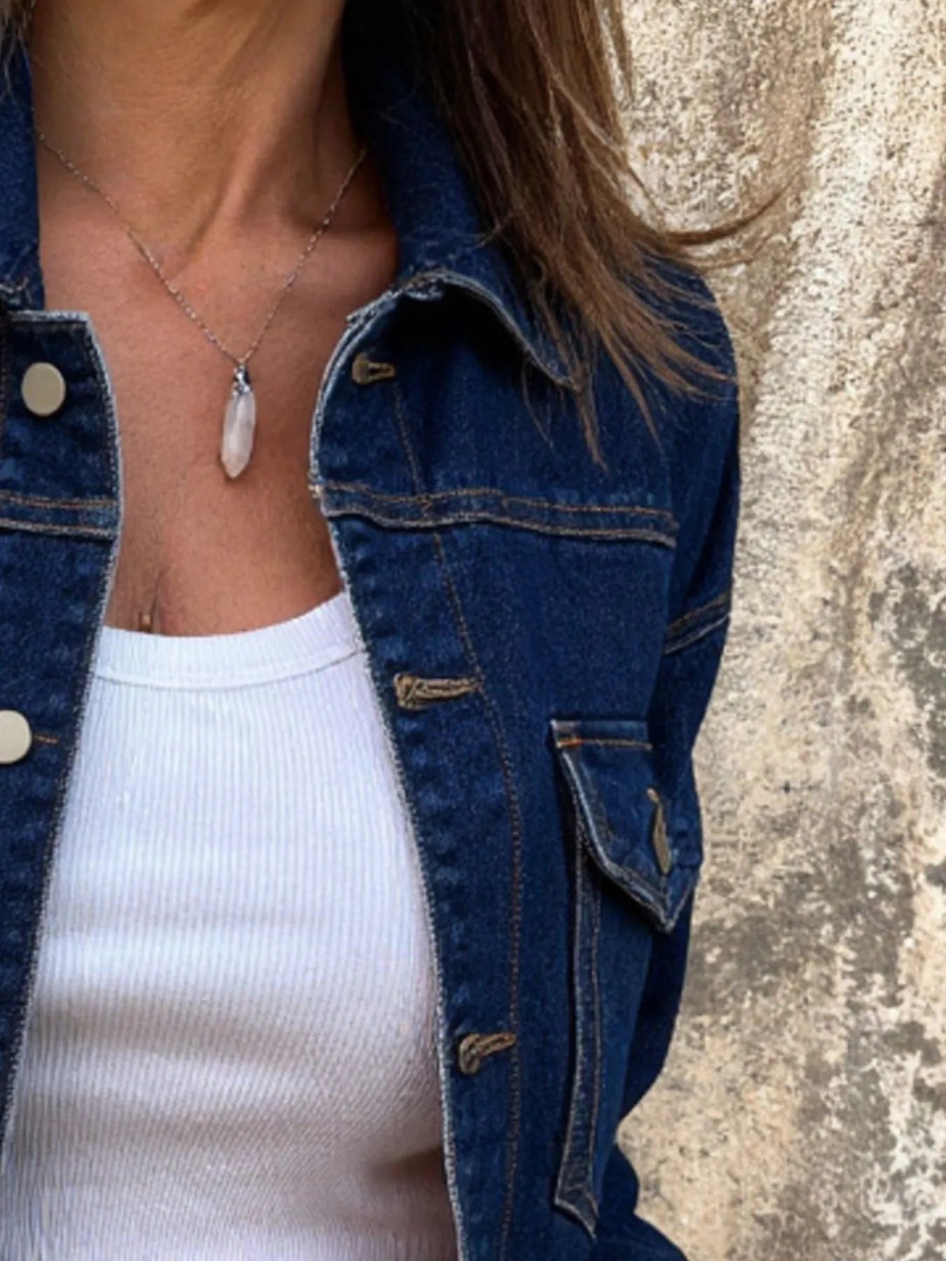 Side view of product highlighting flattering shape and movement