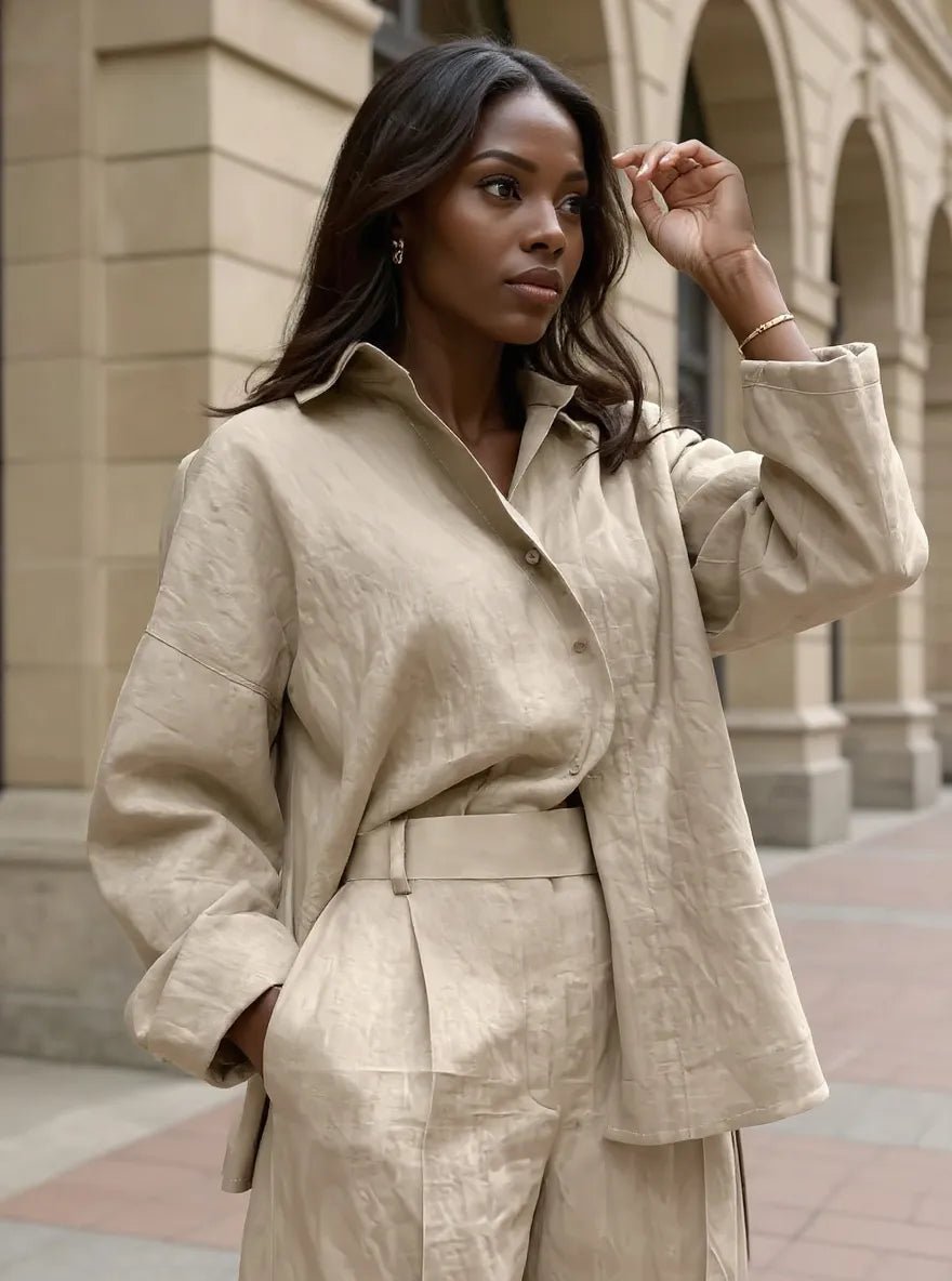 Button Up Long Sleeve Shirt - Rochelle's House LLC