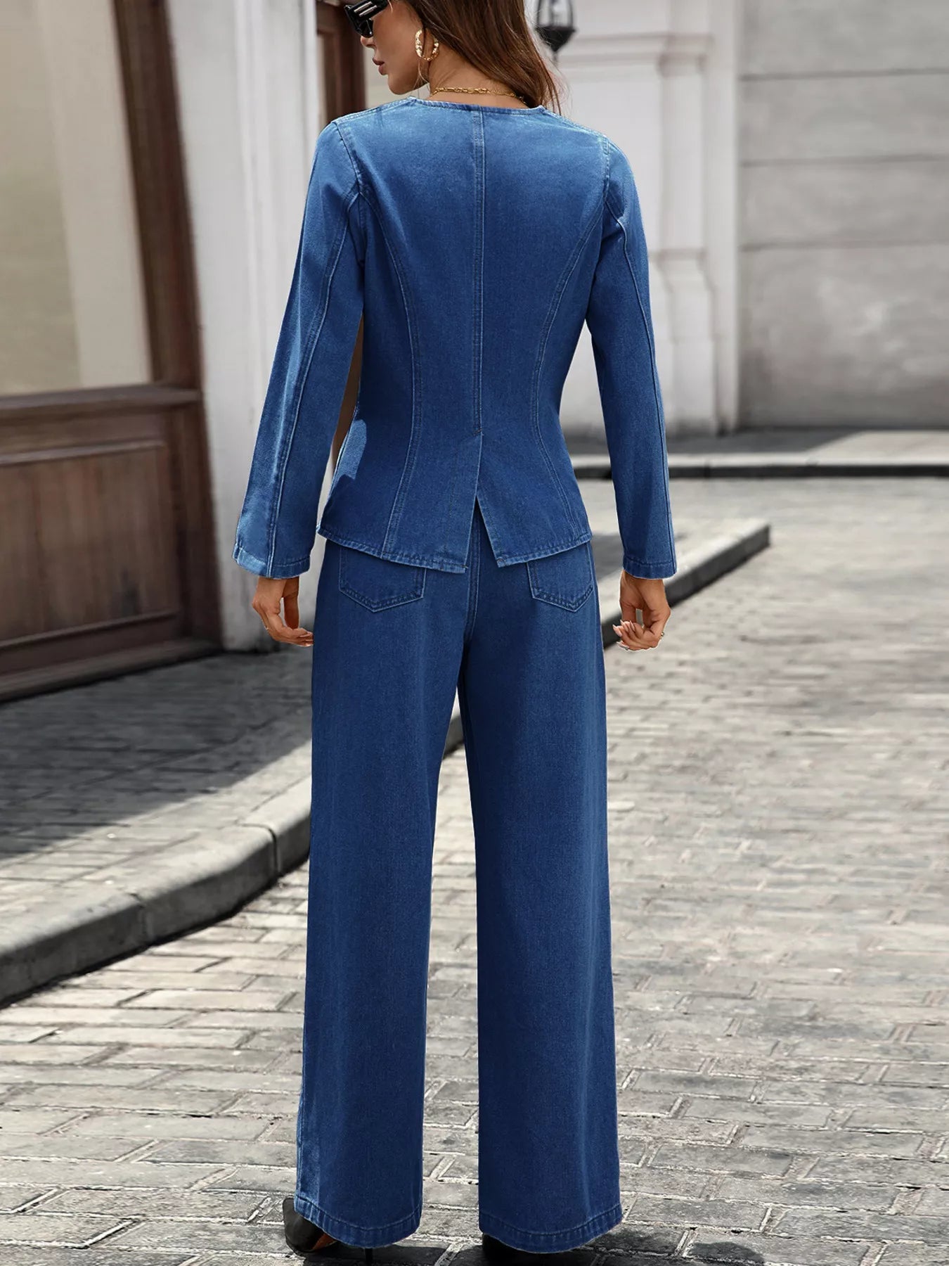 Lifestyle image of product styled for a chic daytime look