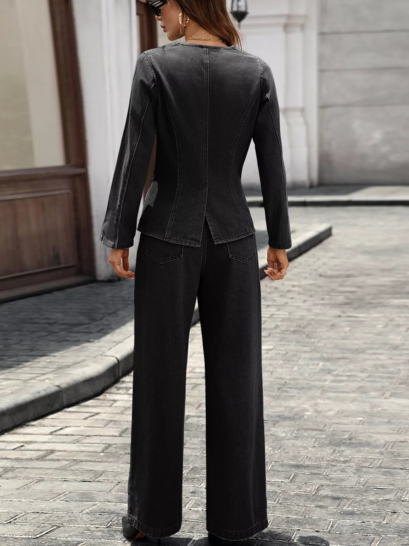 Lifestyle image of product styled for a chic daytime look