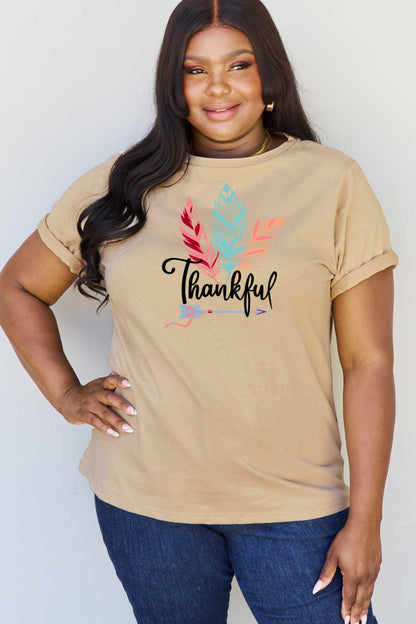 Simply Love Full Size THANKFUL Graphic T-Shirt