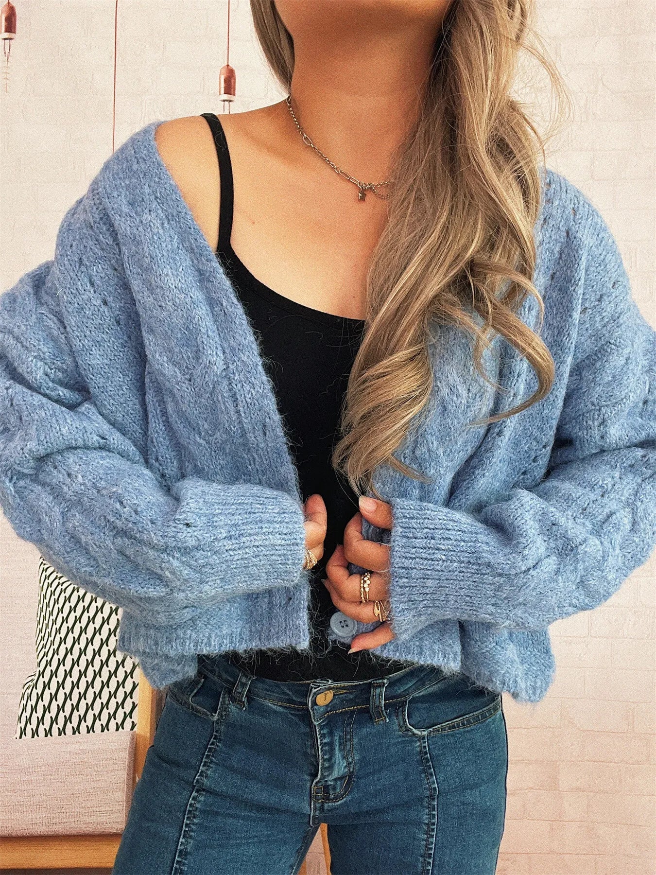 Lifestyle image of product styled for a chic daytime look