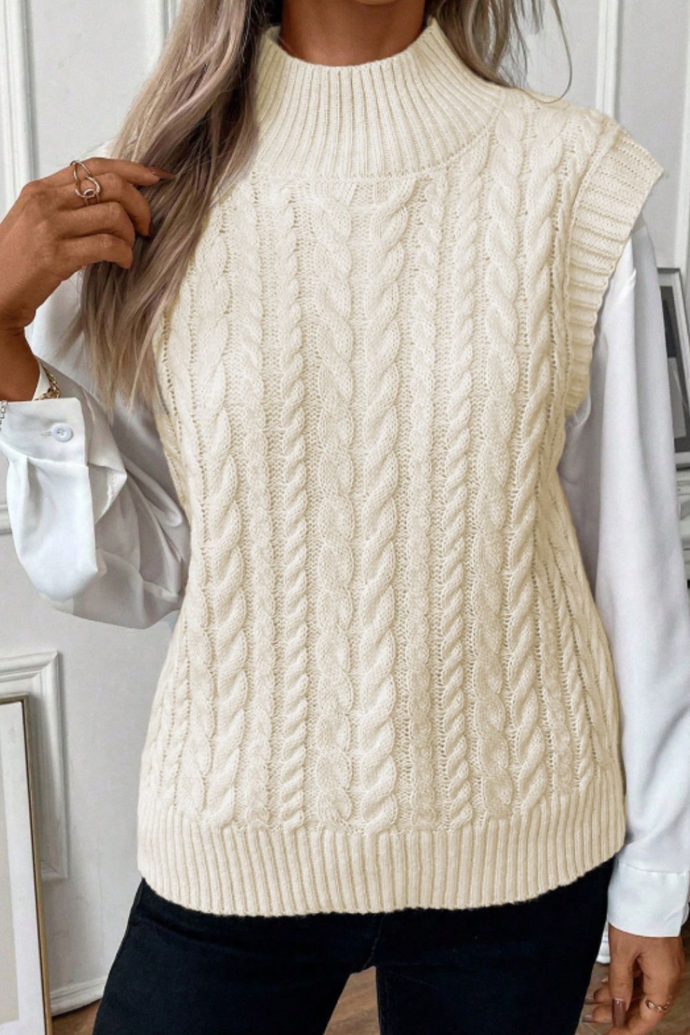 Side view of product highlighting flattering shape and movement