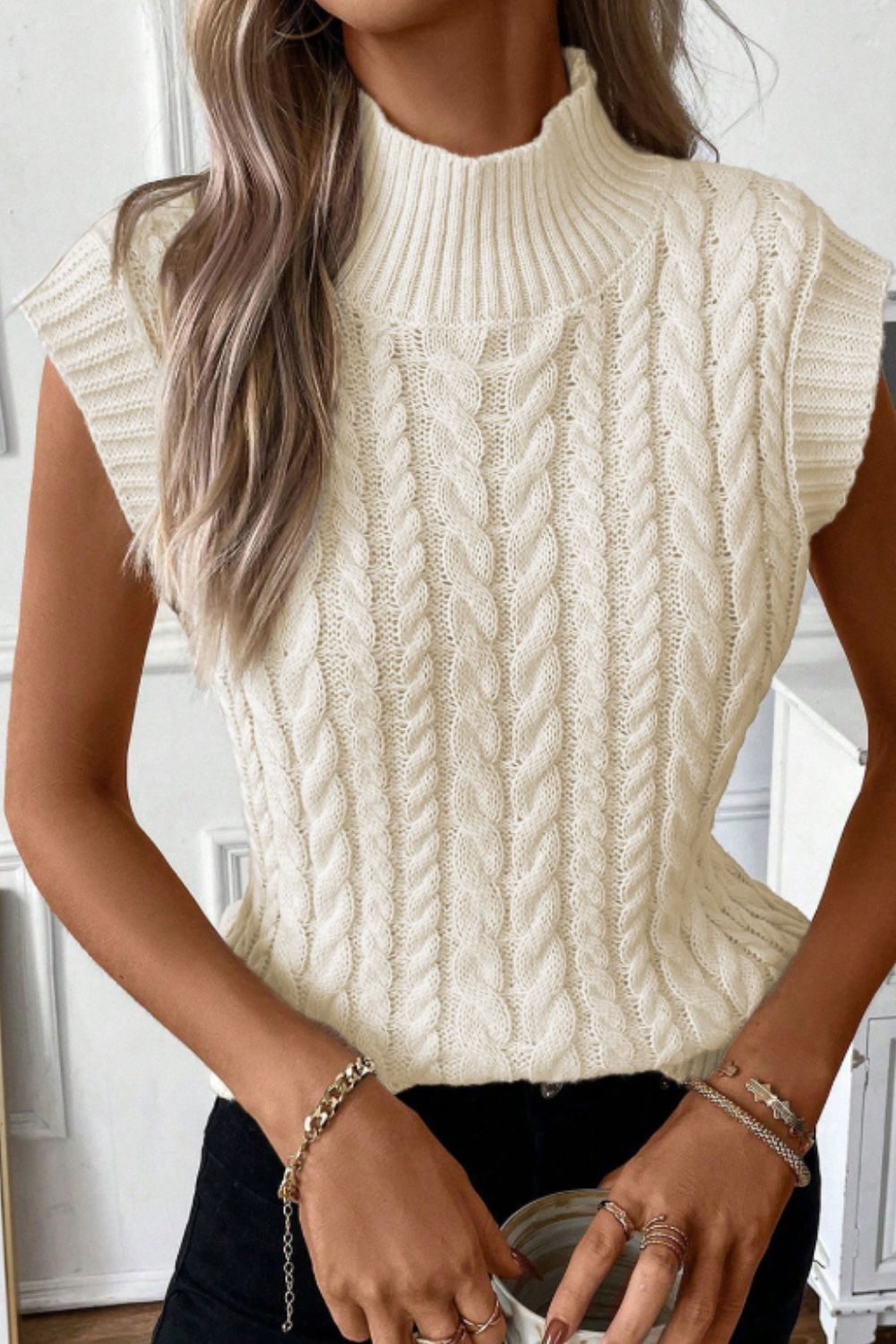 Back view of product with easy, flowy drape