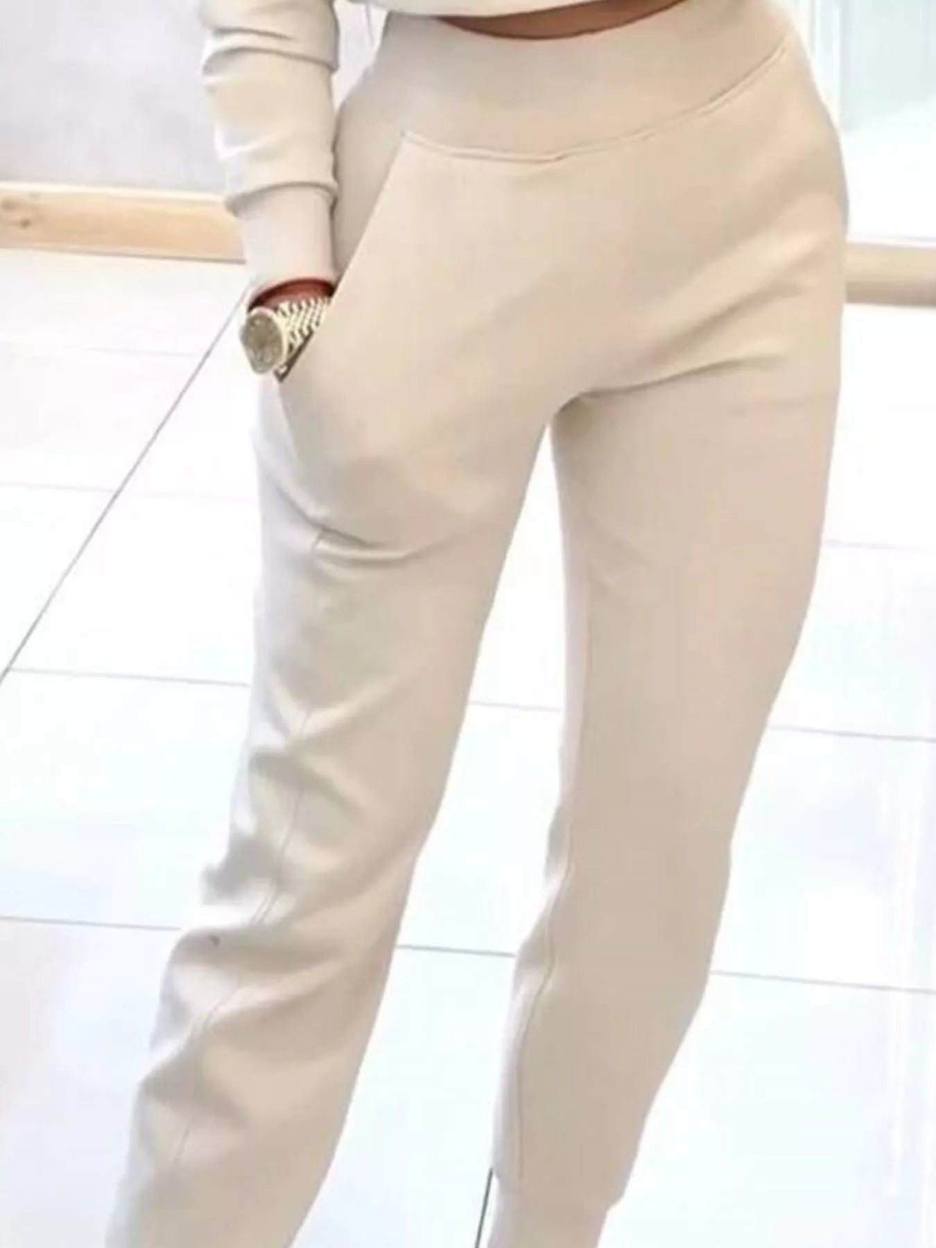 Casual Chic Cropped Sweatshirt and Jogger Set - Rochelle's House LLC