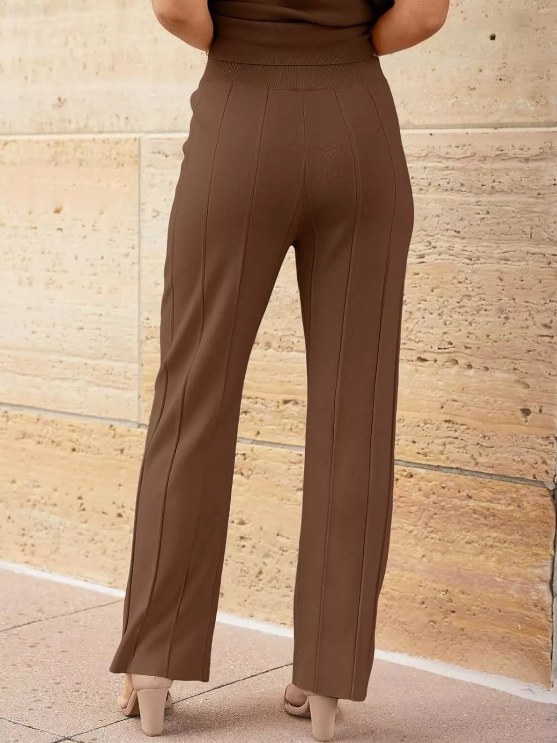 Casual Solid Color Cap Sleeve Top and Pants Knit Set - Rochelle's House LLC