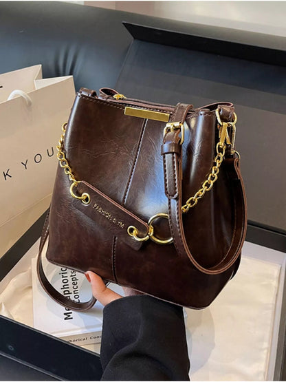 Chain Decor Crossbody Bag - Rochelle's House LLC