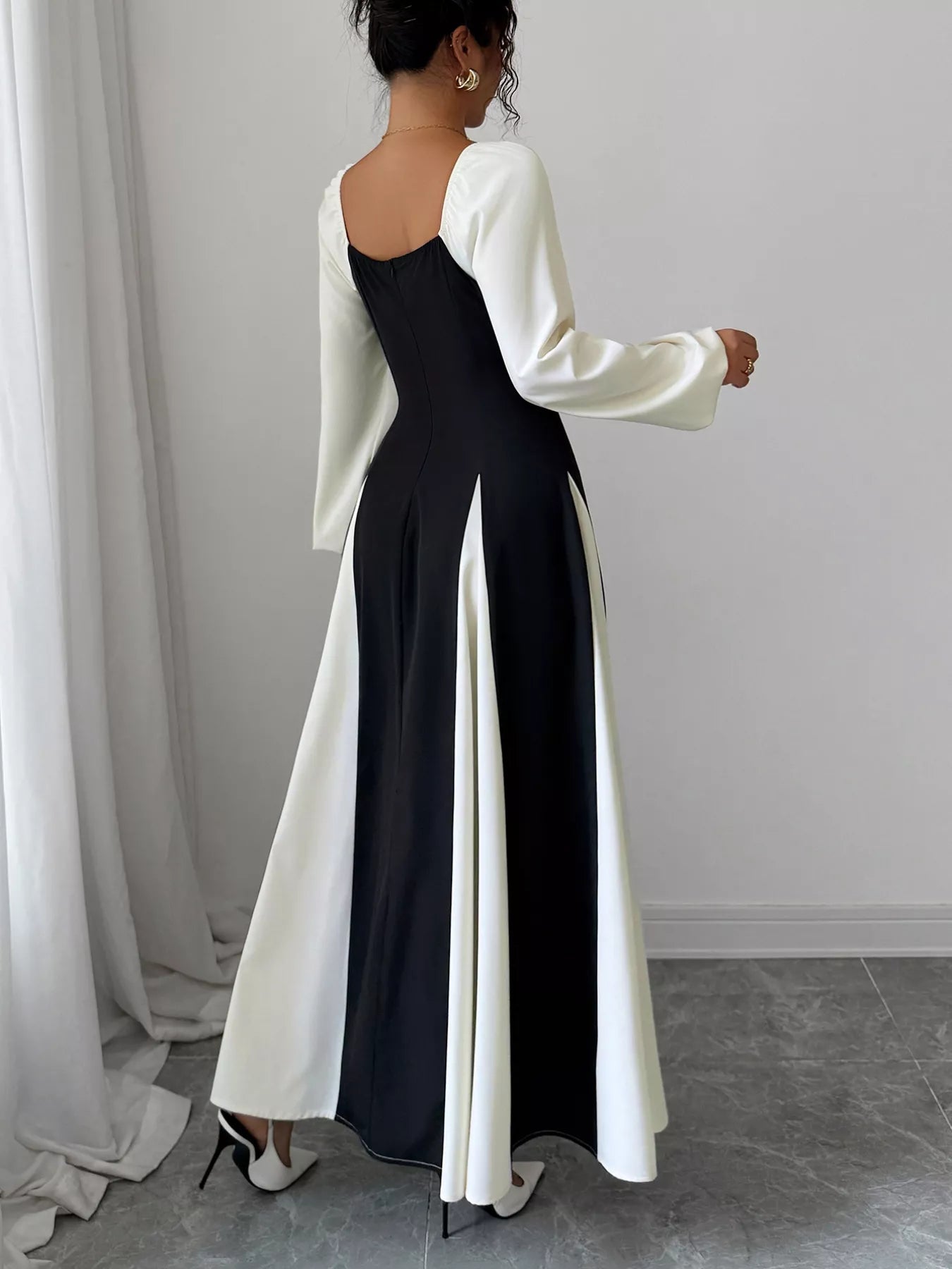 Back view of product with easy, flowy drape