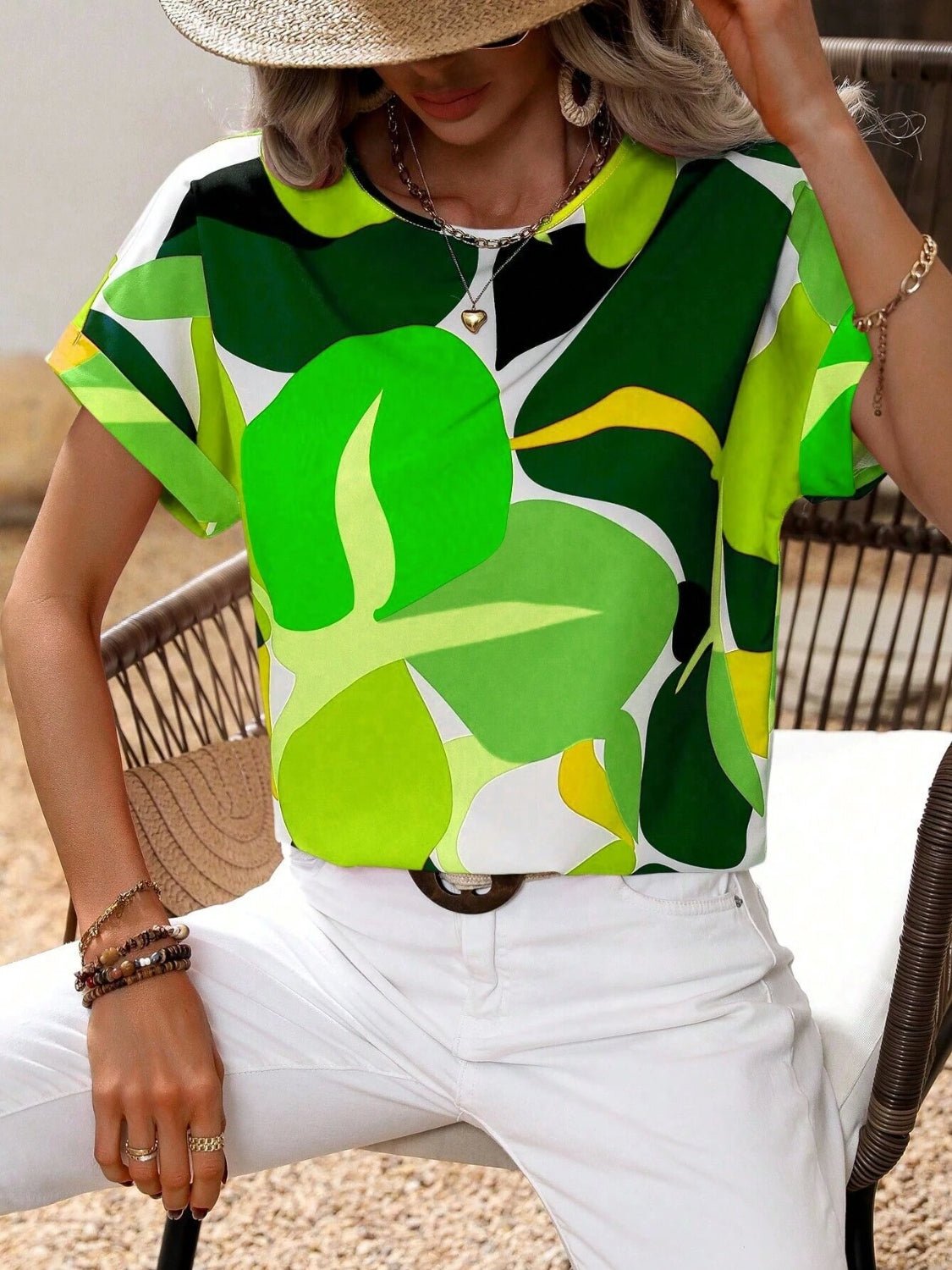 Lifestyle image of product styled for a chic daytime look